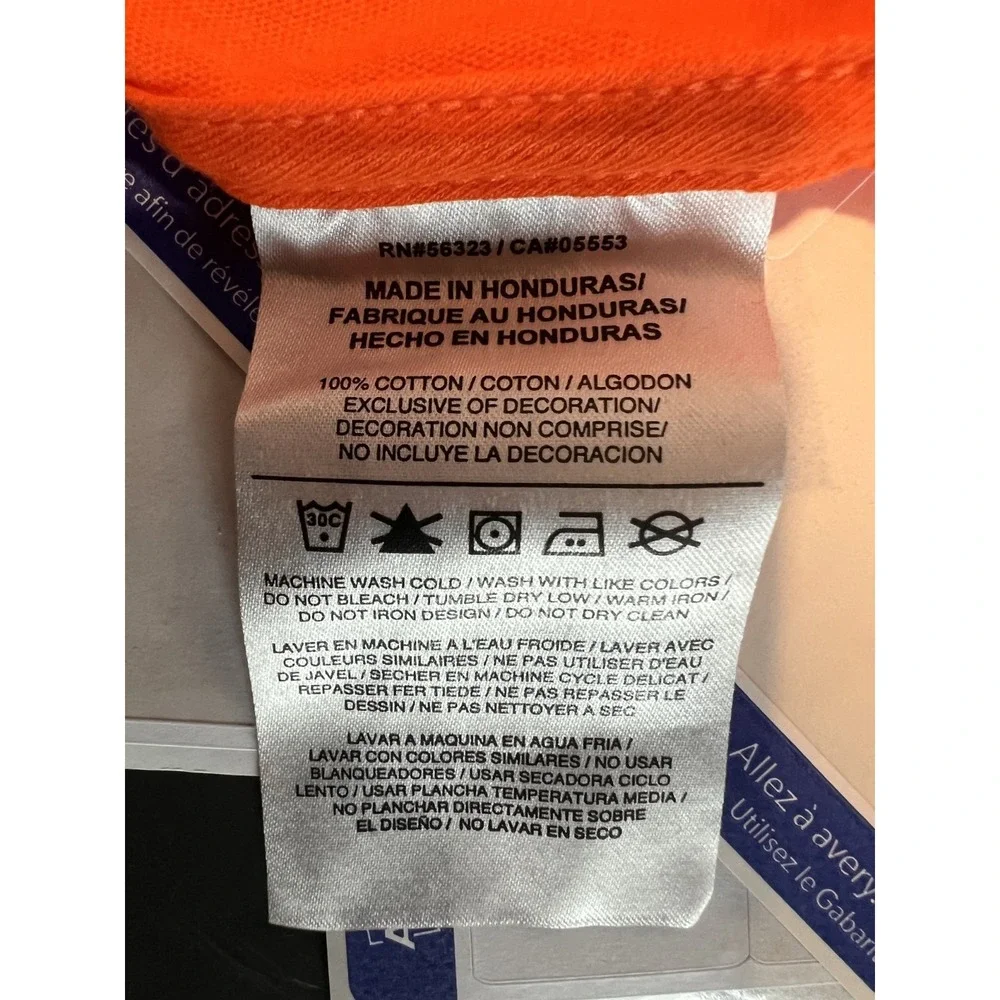 Nike Orange Long Sleeve Just Do It Graphic Shirt Mens XXL Cotton Tee‎ Big Swoosh - Picture 7 of 8